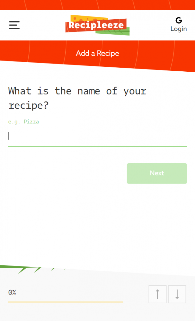 Recipleeze - Add your recipe name